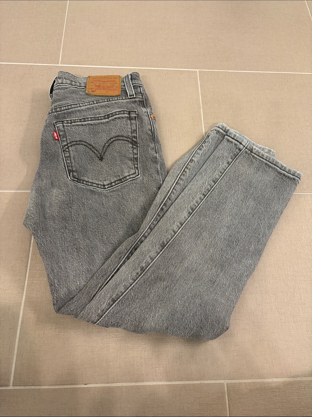 Levi's Grey Vintage-Inspired Straight Jeans